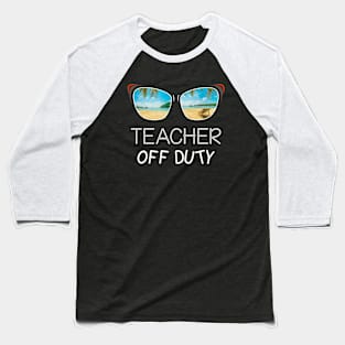 teacher off duty sunglasses beach sunset summer vintage Baseball T-Shirt